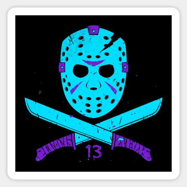 Retro Voorhees Sticker by blairjcampbell